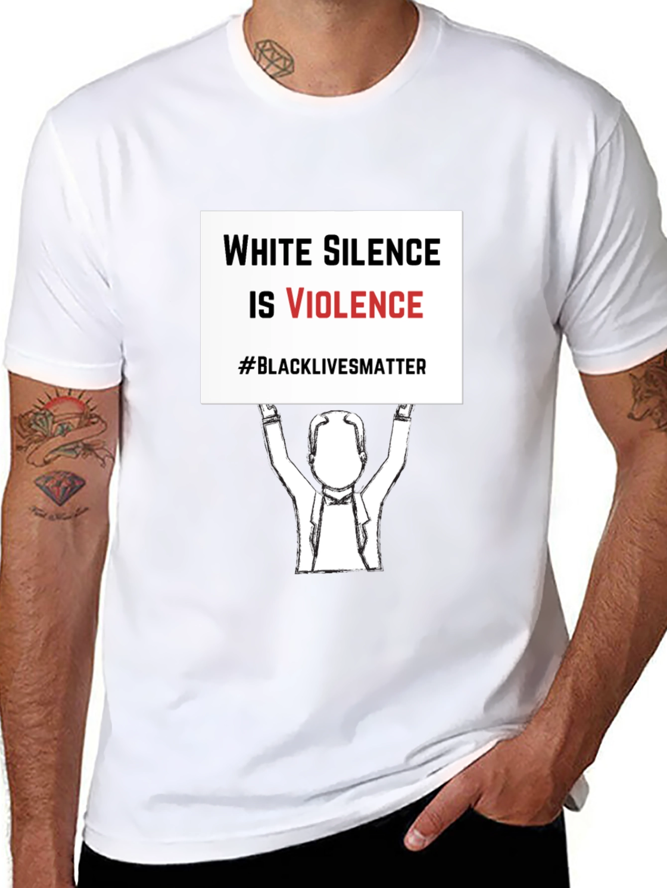 Black Lives Matter T-Shirt - White Silence is Violence