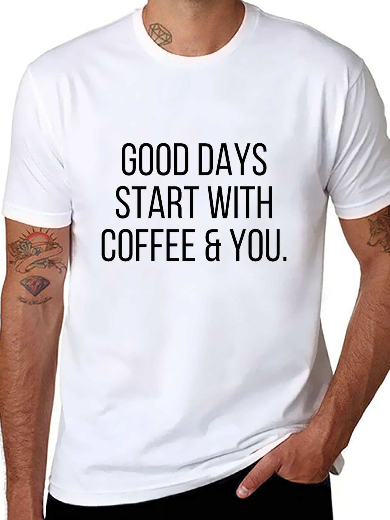 Coffee & You Black Graphic Tee