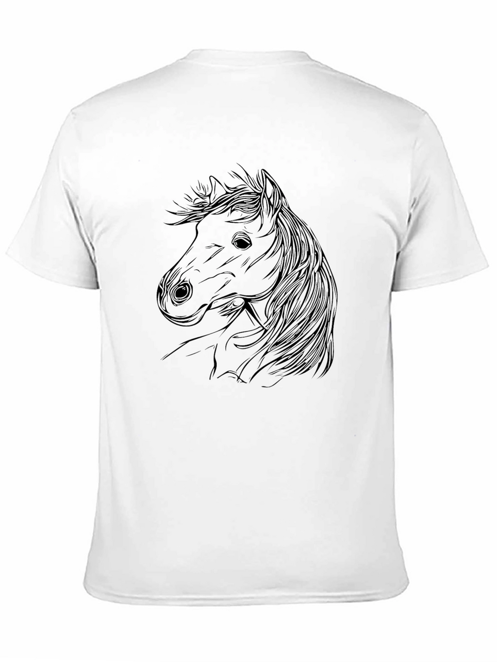 Horse Outline Graphic Print Tee