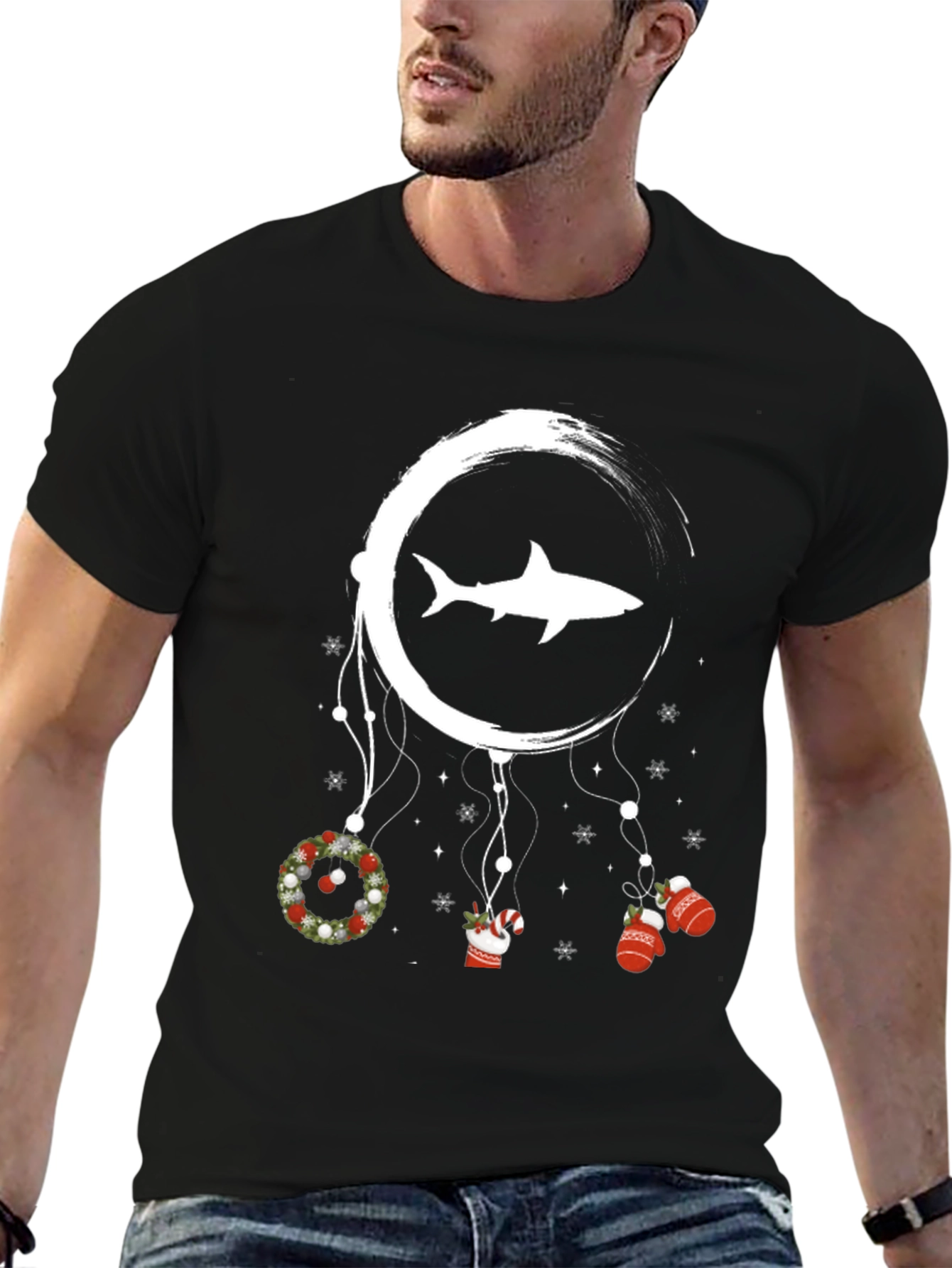 Shark Christmas Dreamcatcher Graphic Tee