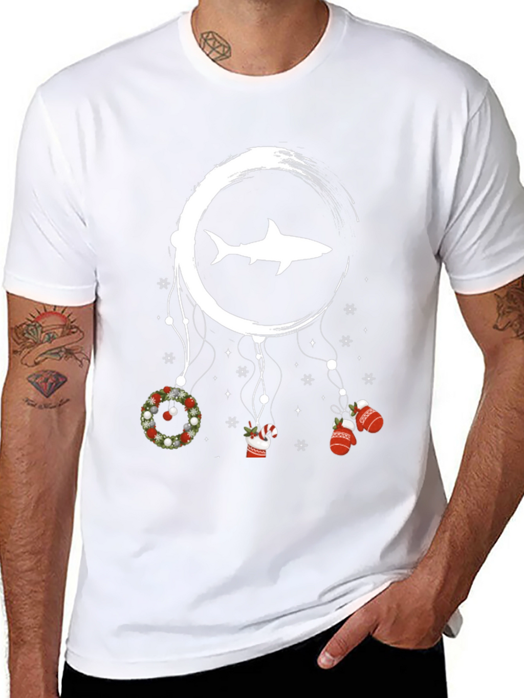 Shark Christmas Dreamcatcher Graphic Tee