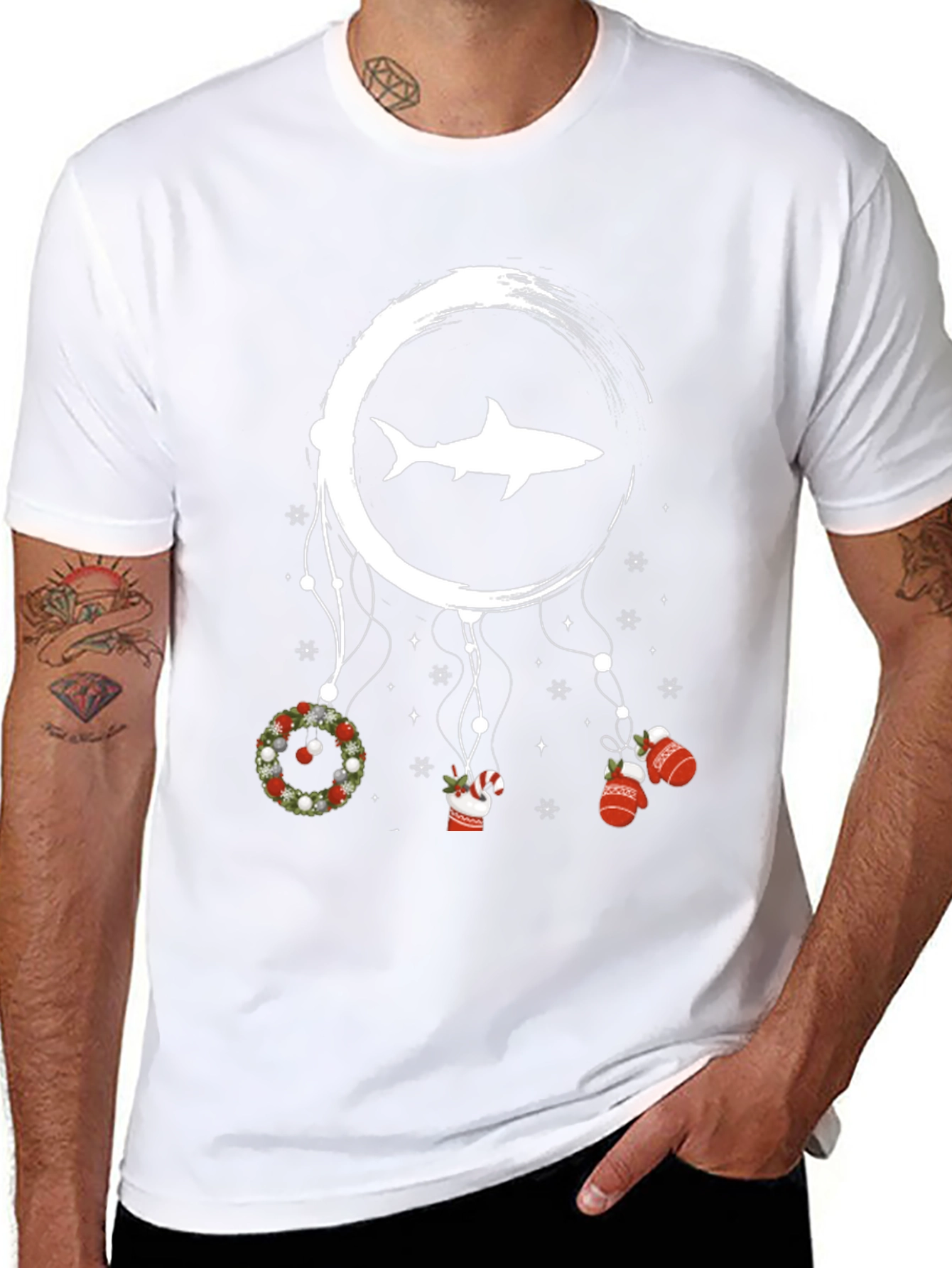 Shark Christmas Dreamcatcher Graphic Tee