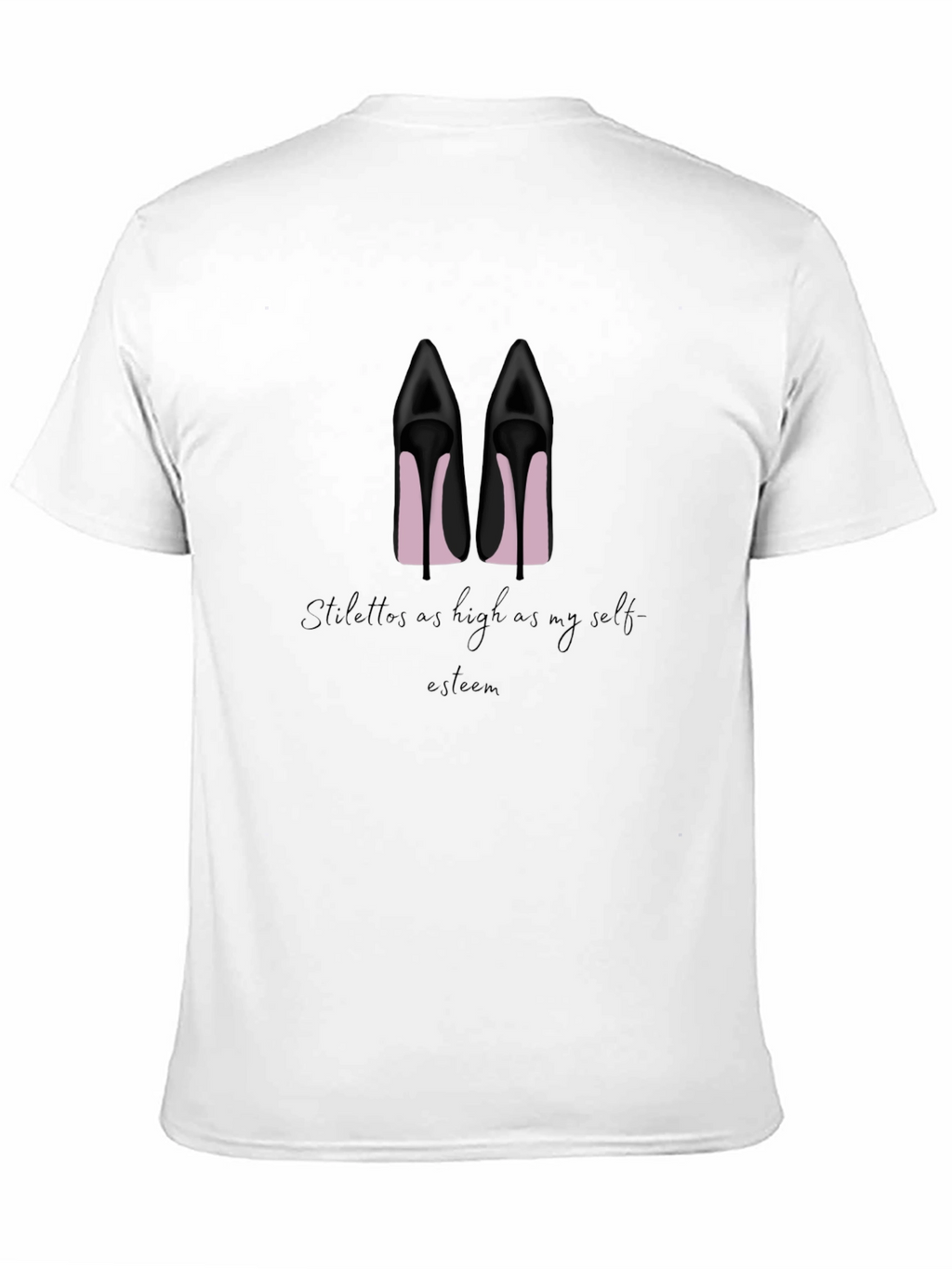 Stiletto High Heel Graphic Tee - Black