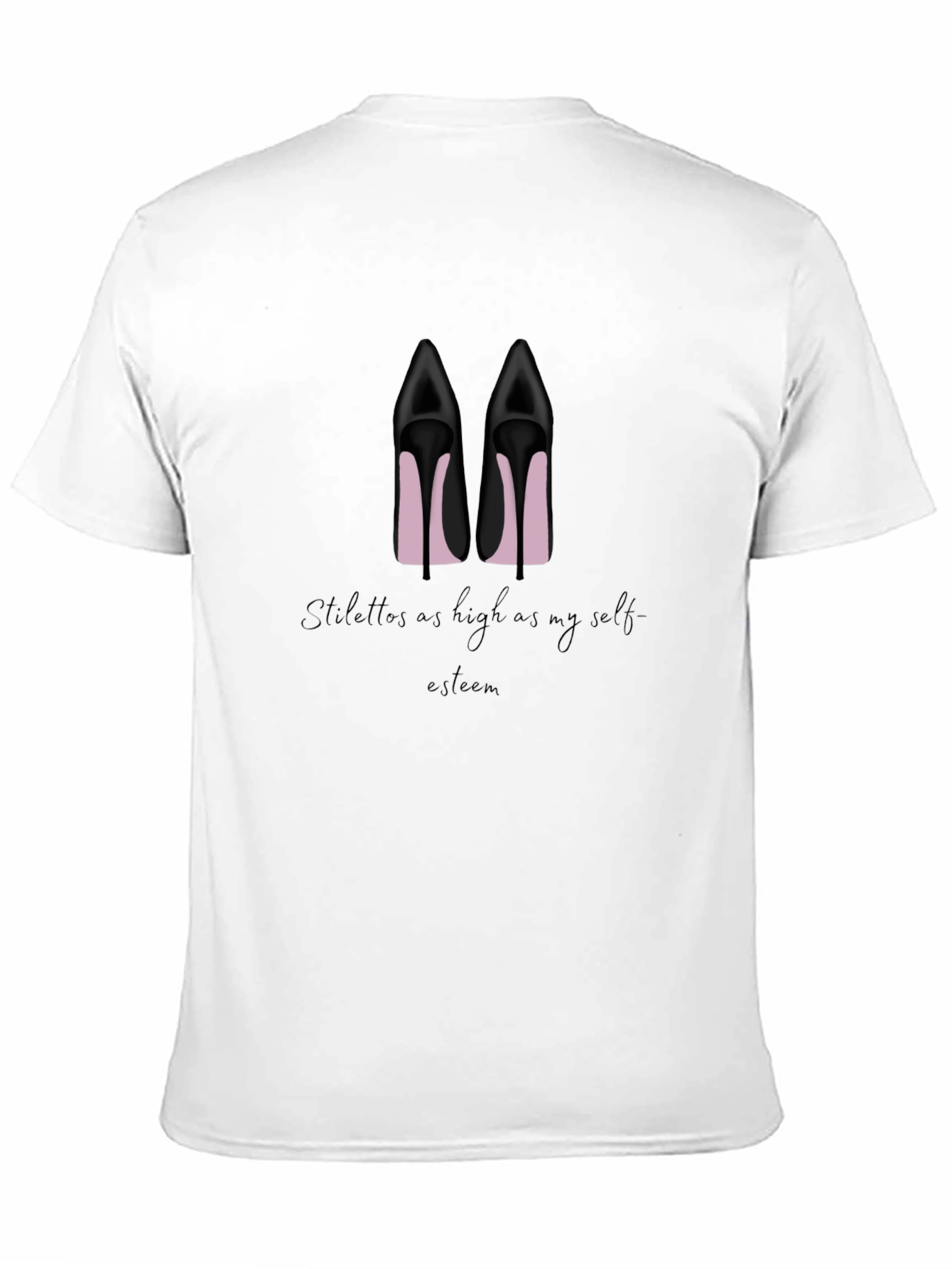 Stiletto High Heel Graphic Tee - Black