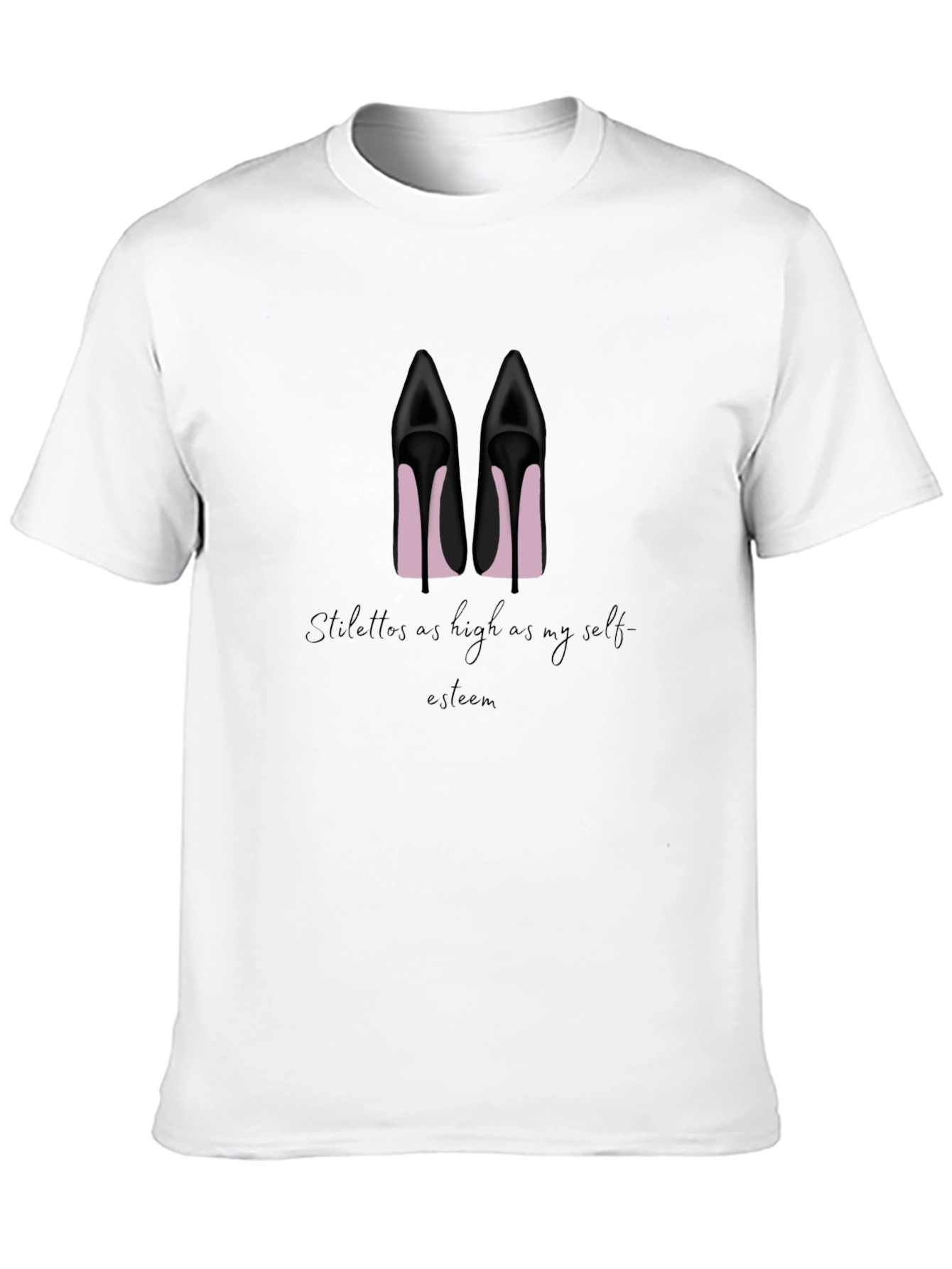 Stiletto High Heel Graphic Tee - Black