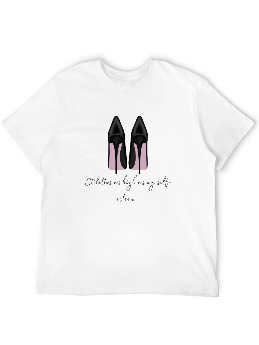 Stiletto High Heel Graphic Tee - Black