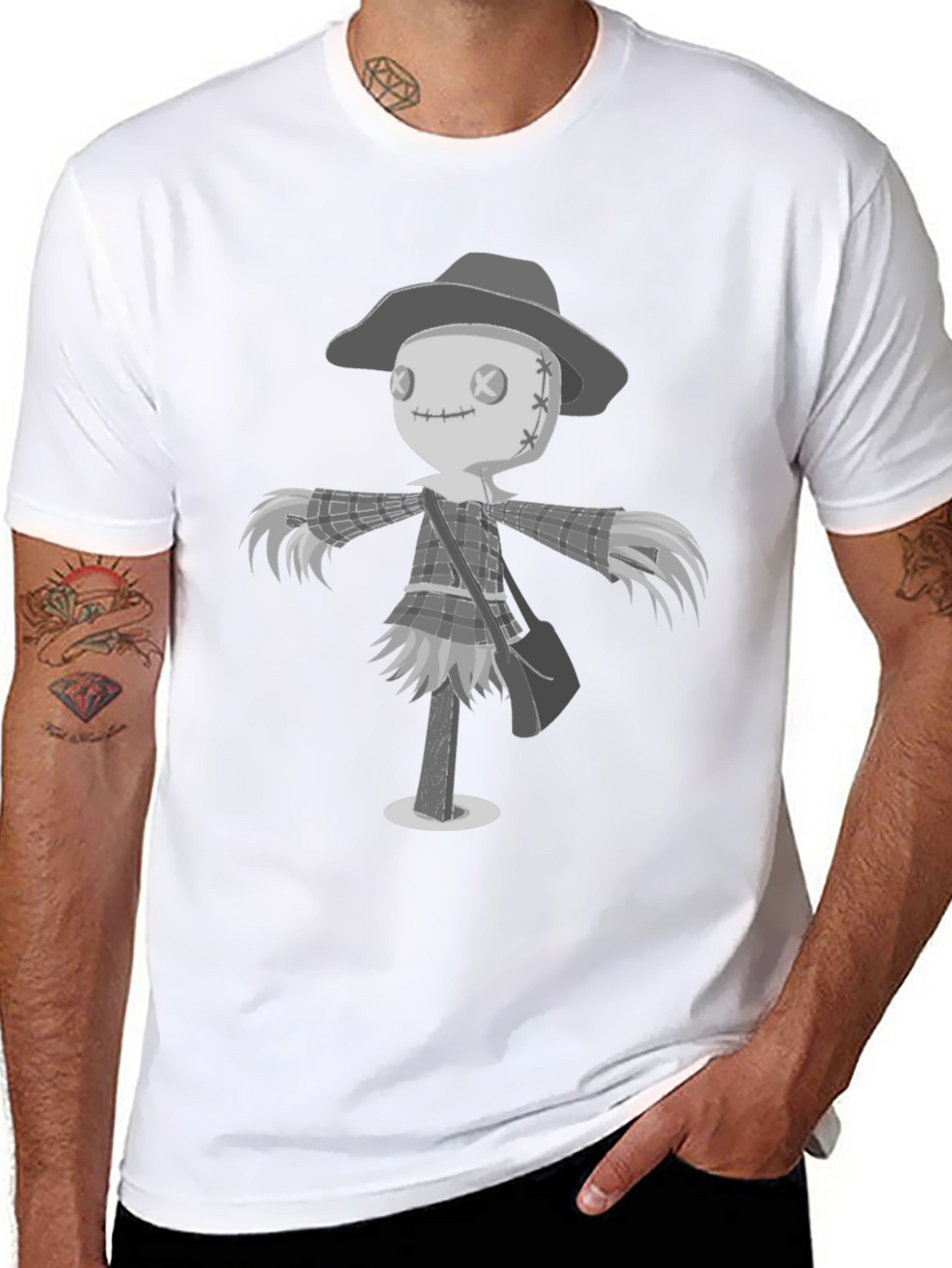Scarecrow Graphic T-Shirt - Unique Halloween Design