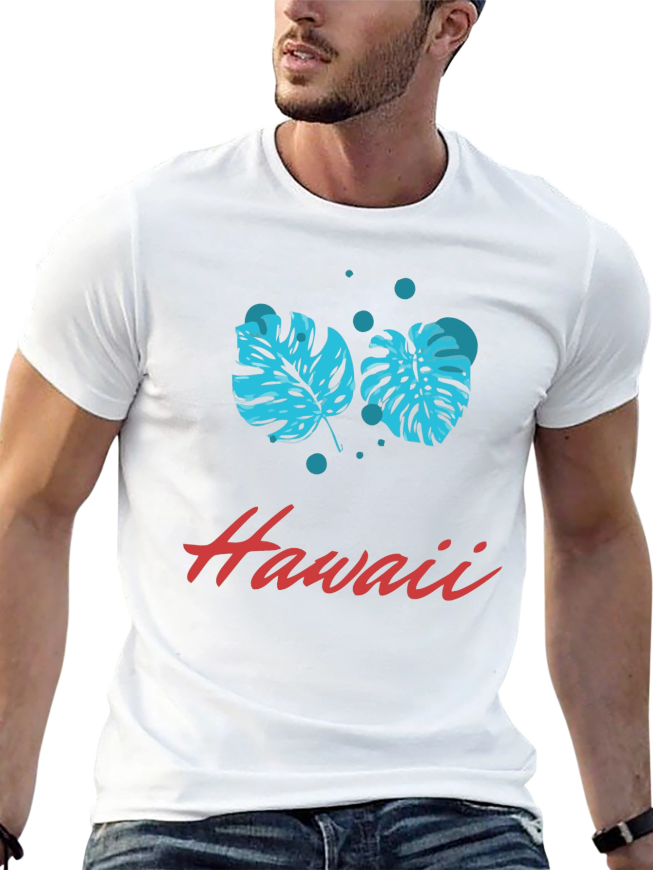Hawaii Monstera Leaf Graphic T-Shirt