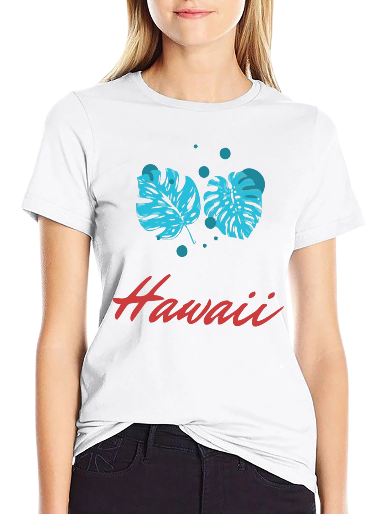 Hawaii Monstera Leaf Graphic T-Shirt