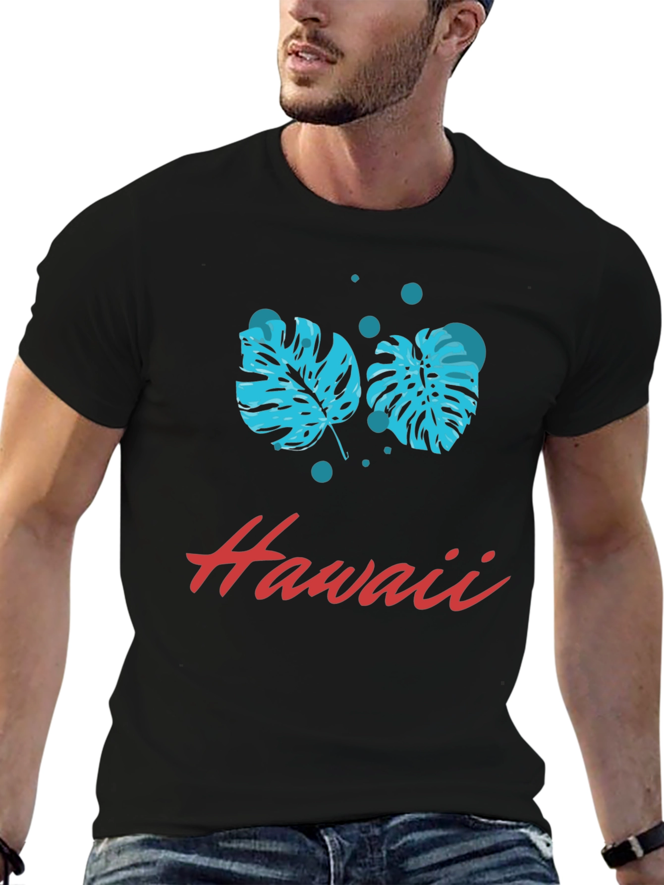 Hawaii Monstera Leaf Graphic T-Shirt