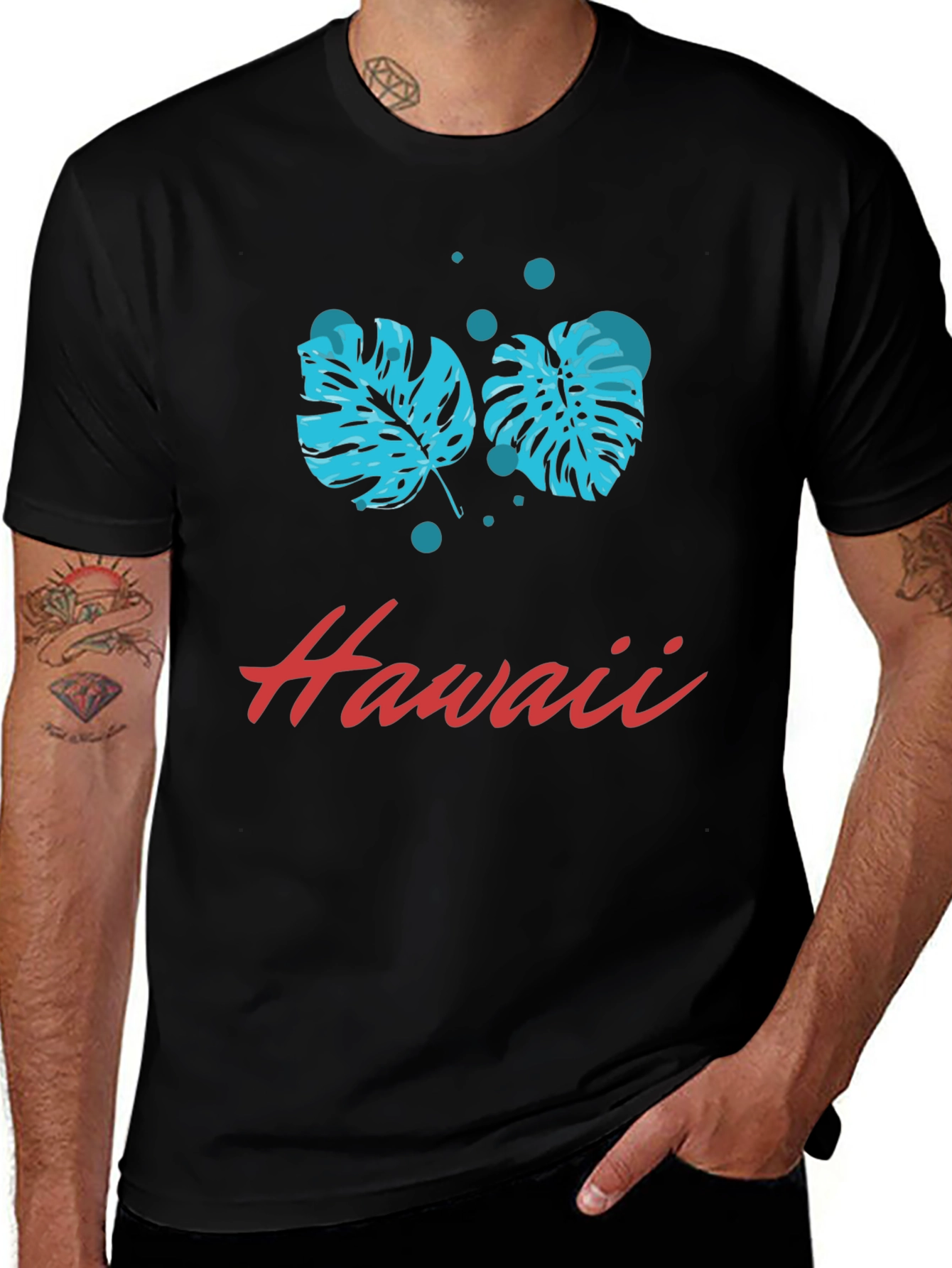 Hawaii Monstera Leaf Graphic T-Shirt