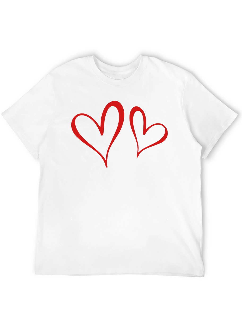 Romantic Hearts Graphic Tee - Black