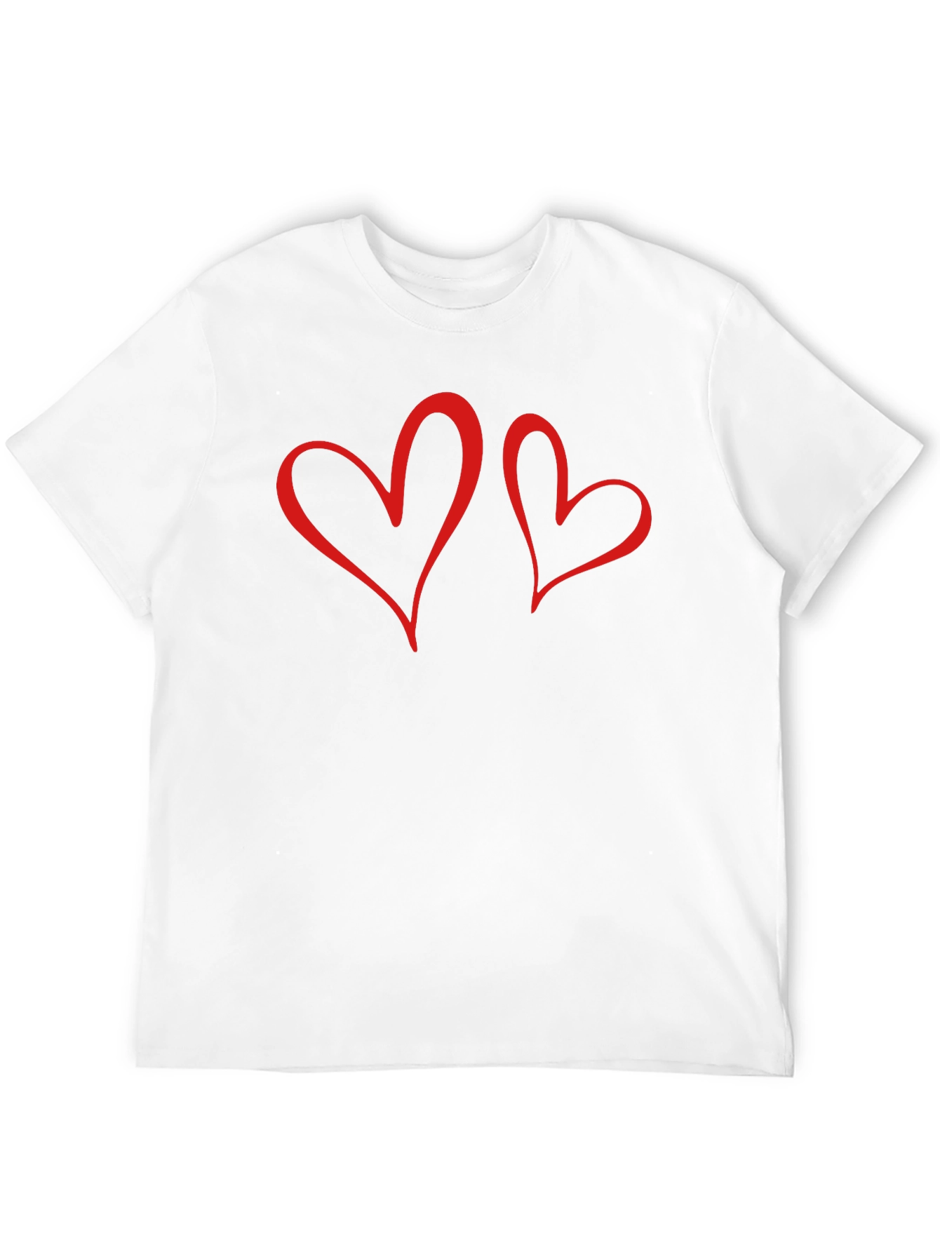Romantic Hearts Graphic Tee - Black