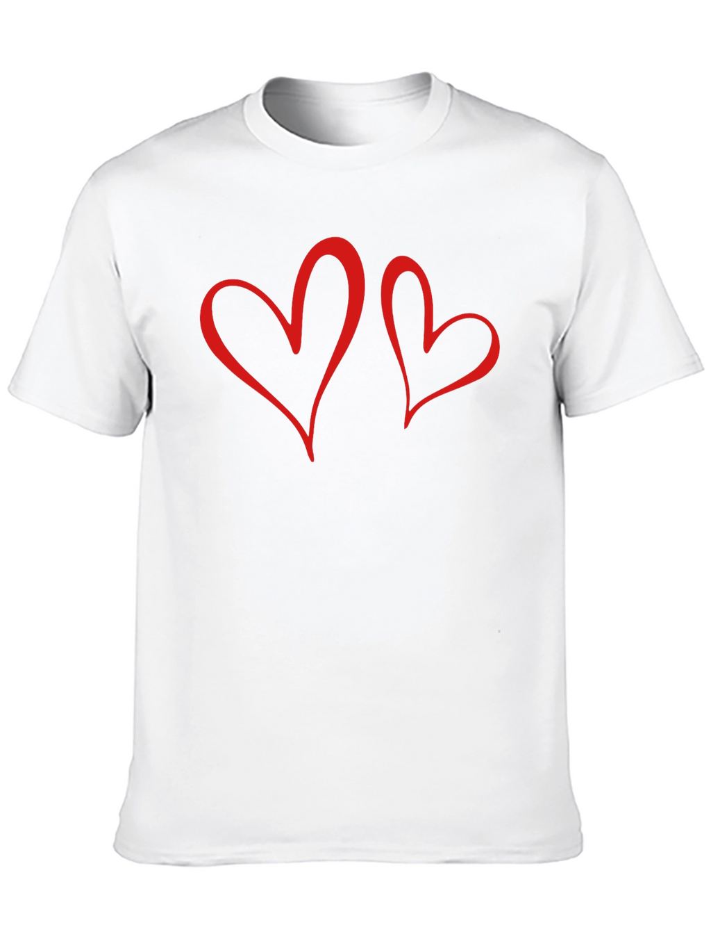 Romantic Hearts Graphic Tee - Black
