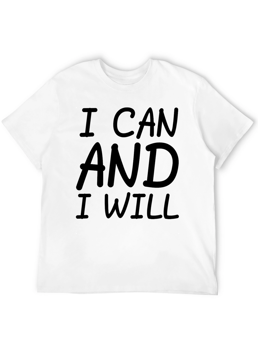 I Can and I Will Graphic Tee - Black