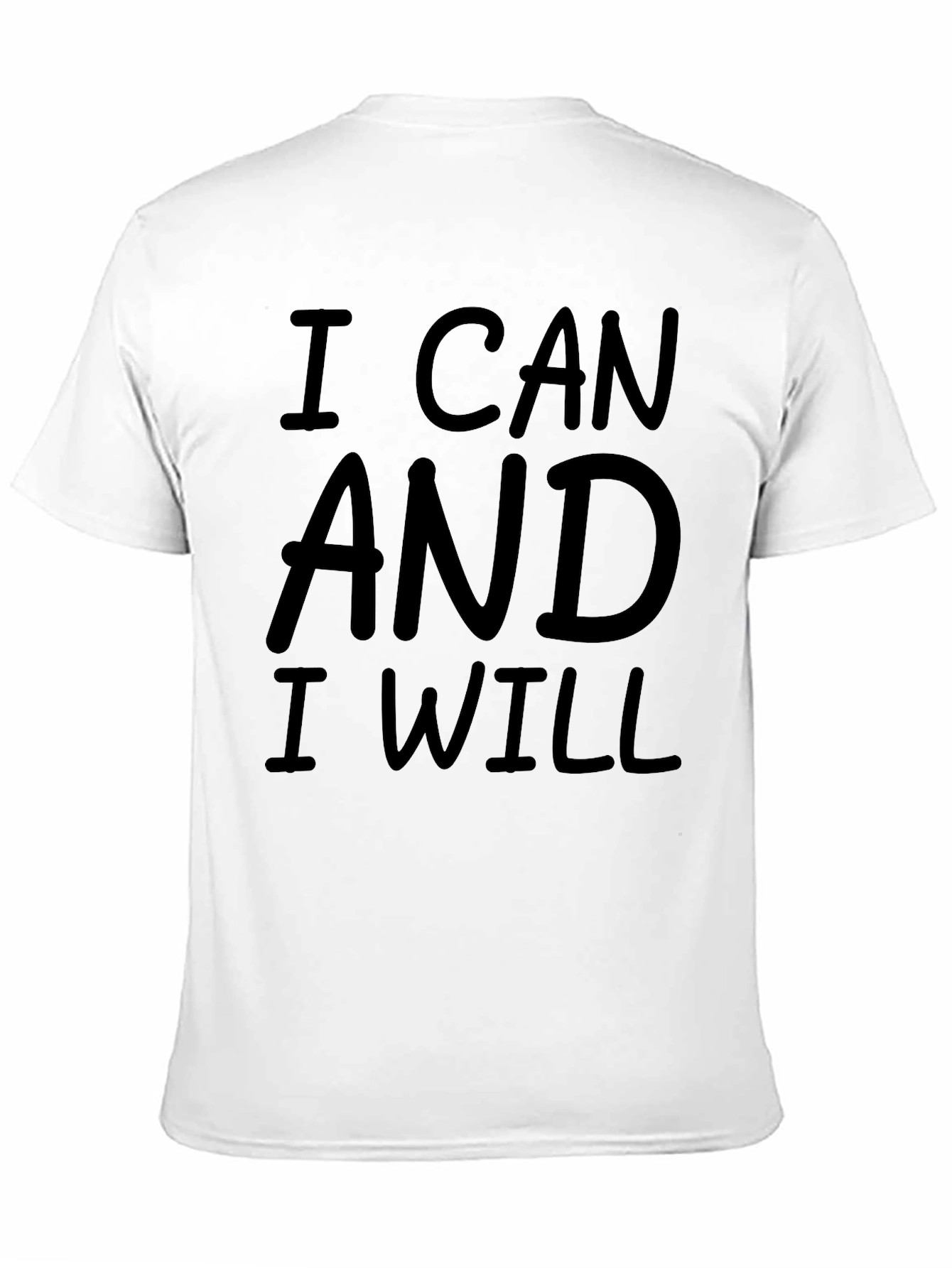 I Can and I Will Graphic Tee - Black