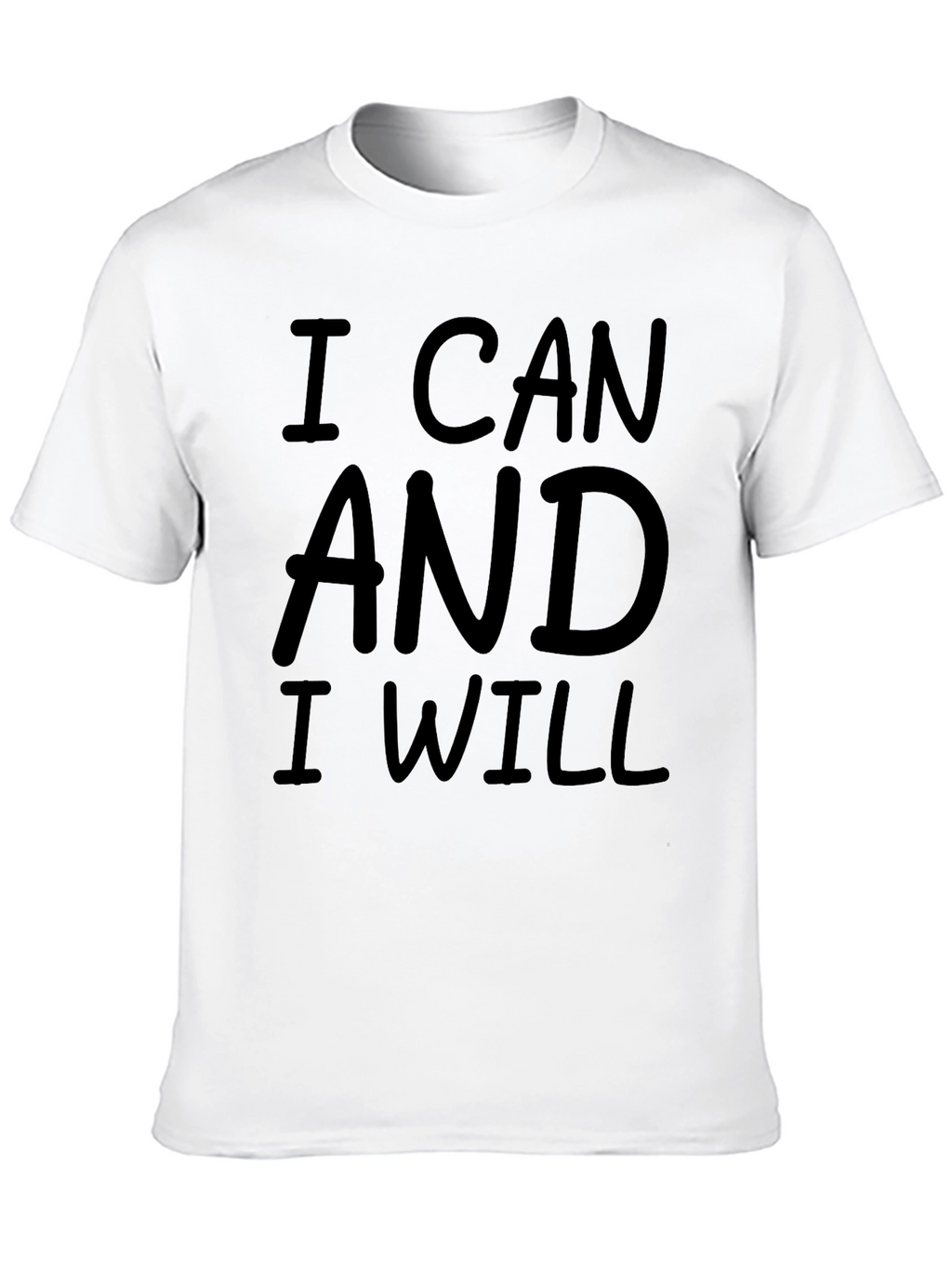 I Can and I Will Graphic Tee - Black