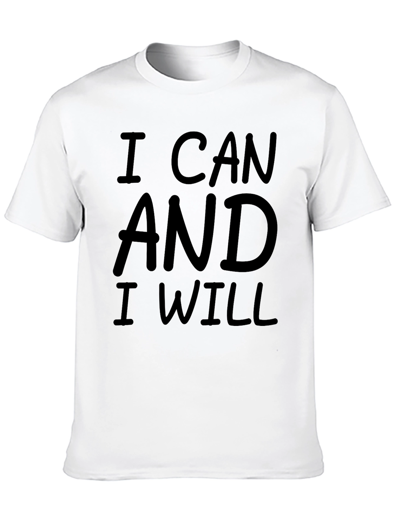 I Can and I Will Graphic Tee - Black