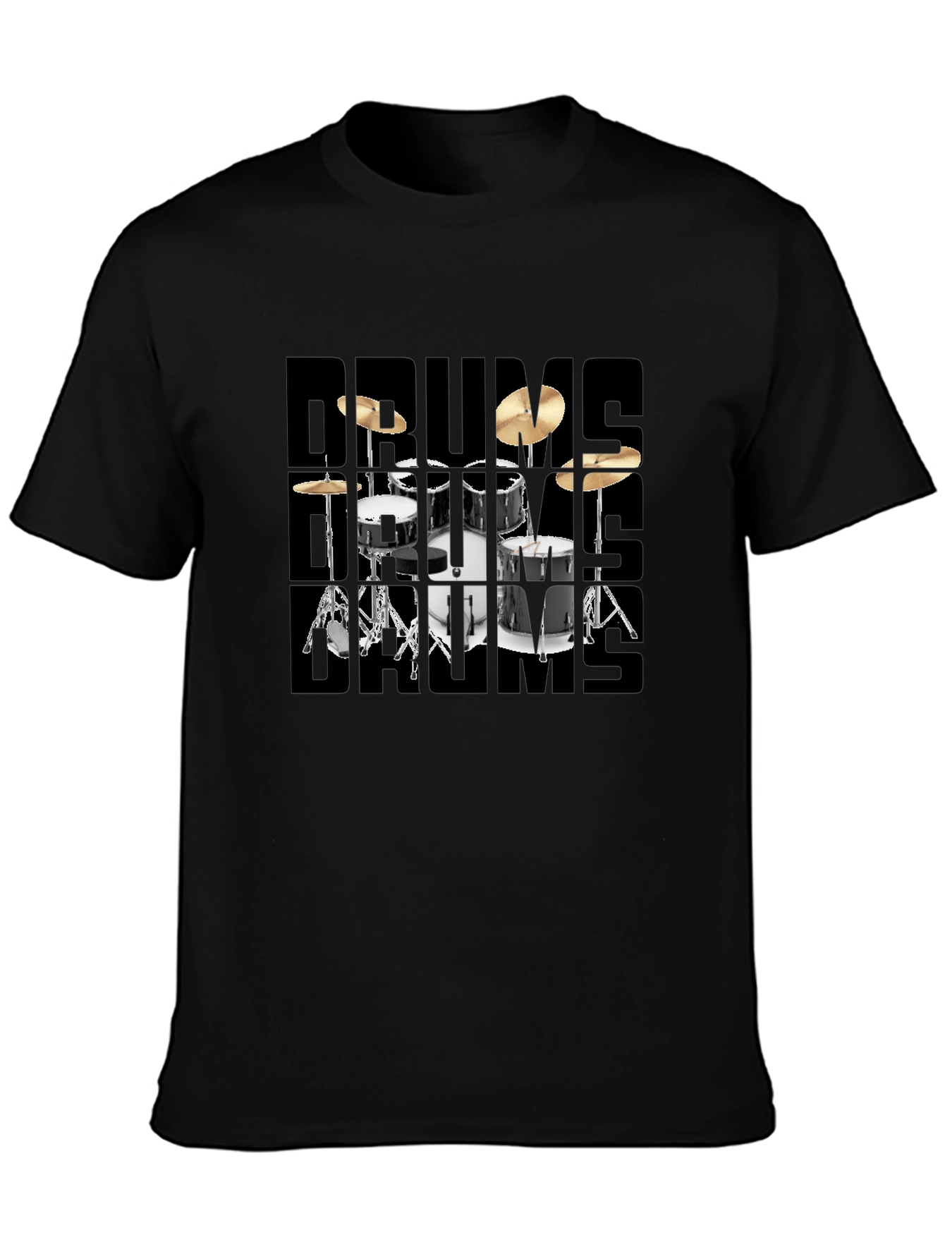 Drum Set Graphic T-Shirt for Musicians