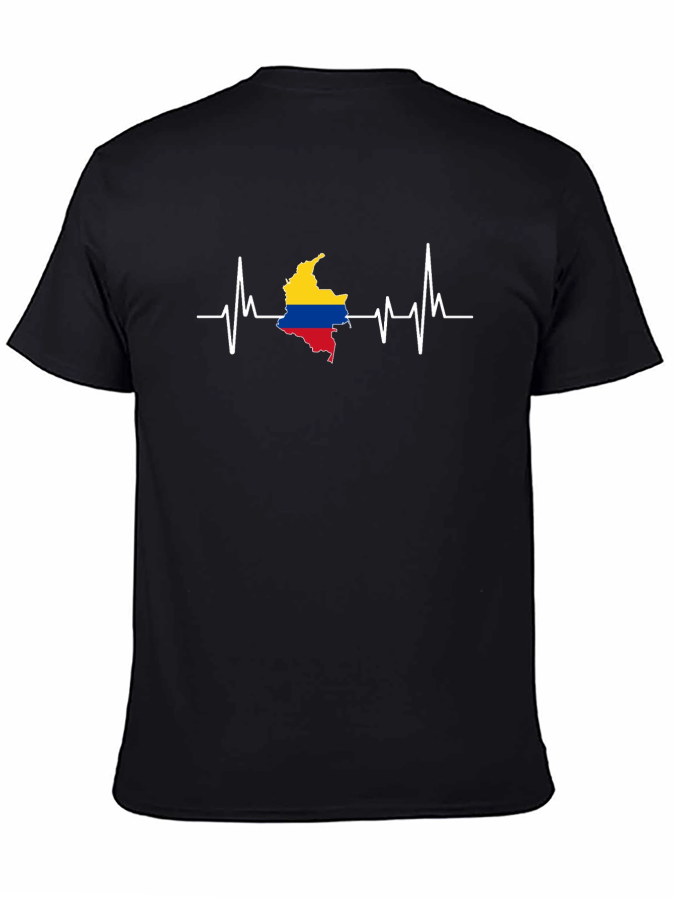 Colombia Heartbeat T-Shirt - Black Cotton Tee