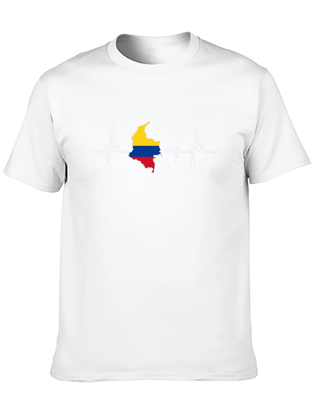 Colombia Heartbeat T-Shirt - Black Cotton Tee