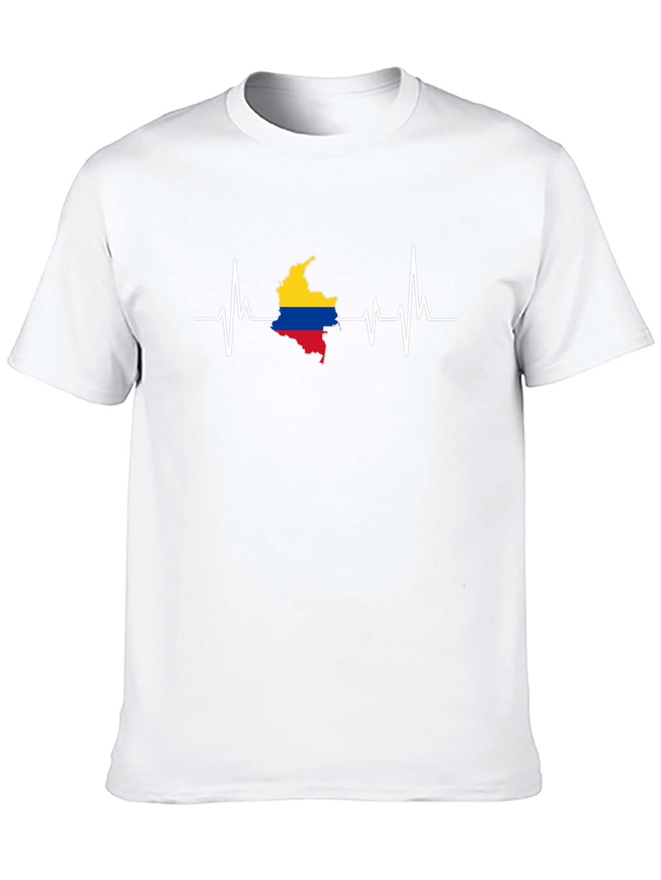 Colombia Heartbeat T-Shirt - Black Cotton Tee