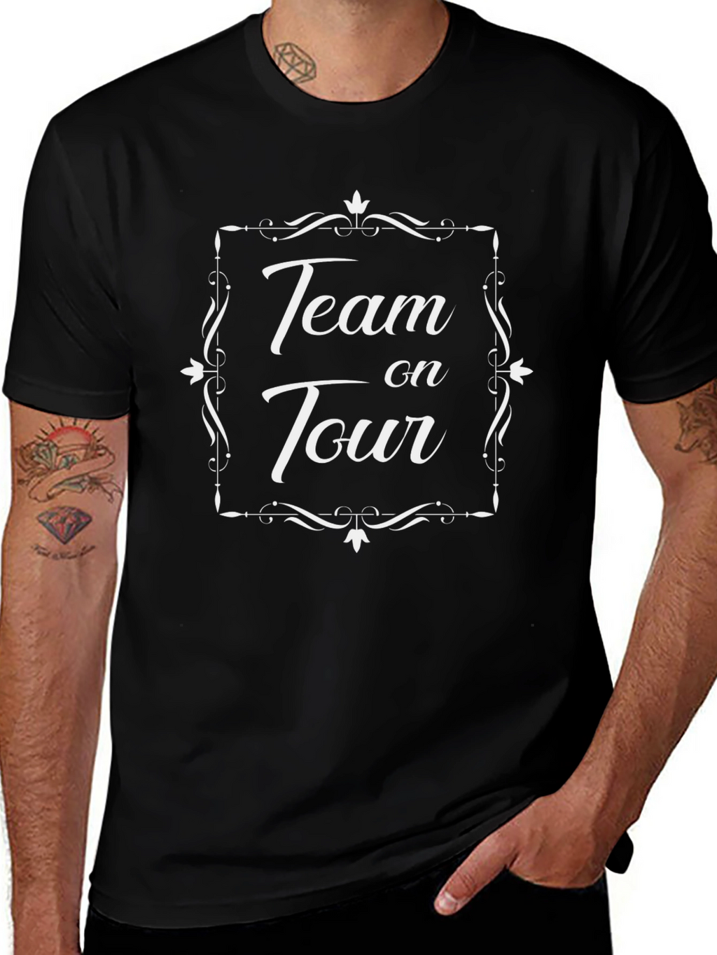 Team on Tour Black Graphic Tee