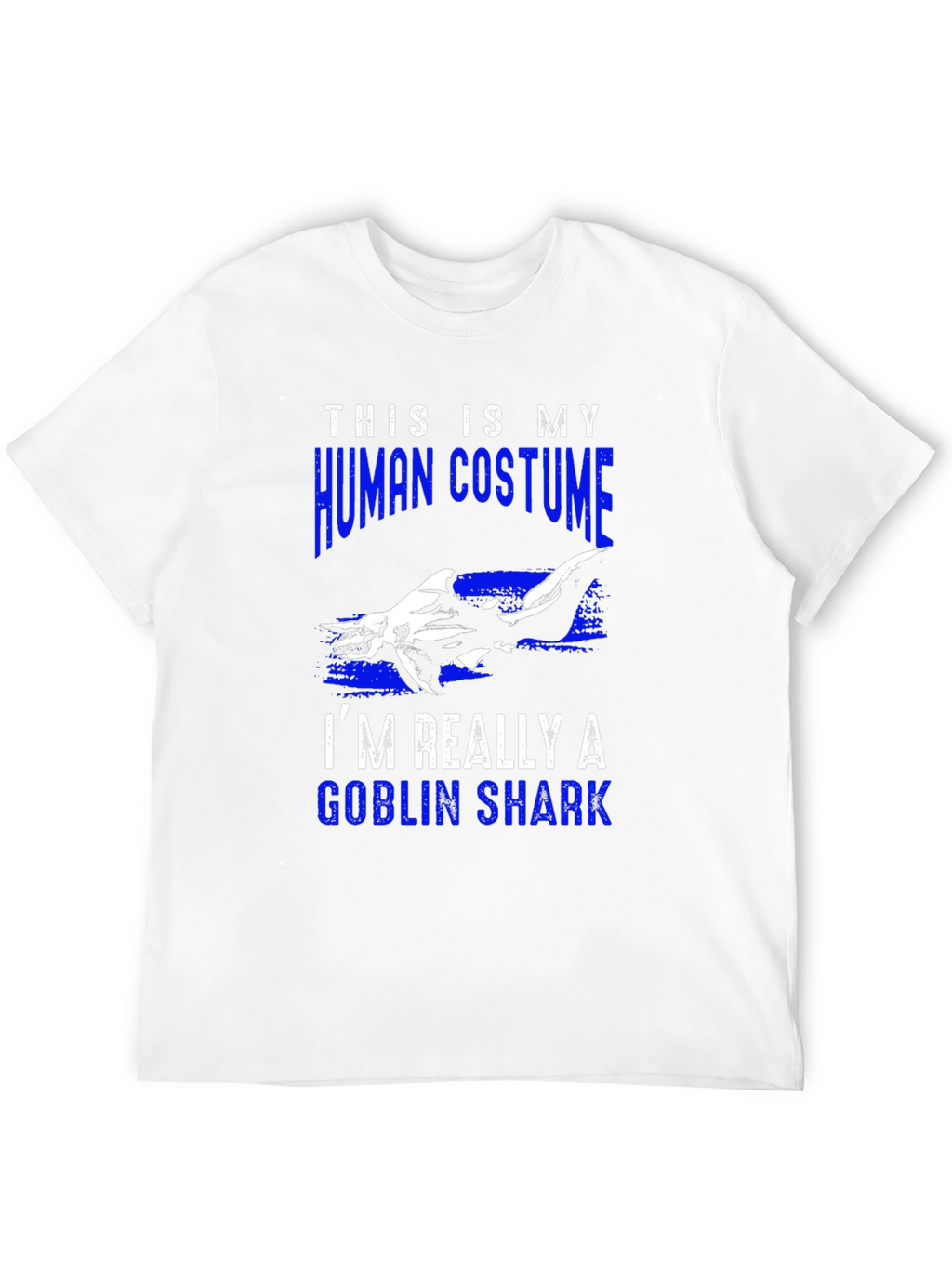 Human Costume Goblin Shark T-Shirt Funny Halloween