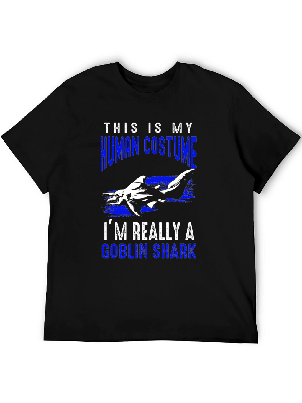 Human Costume Goblin Shark T-Shirt Funny Halloween
