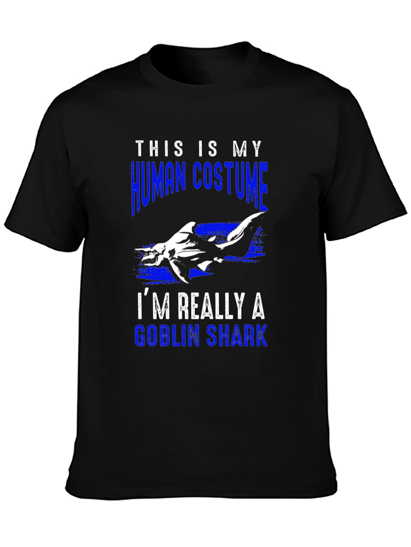 Human Costume Goblin Shark T-Shirt Funny Halloween