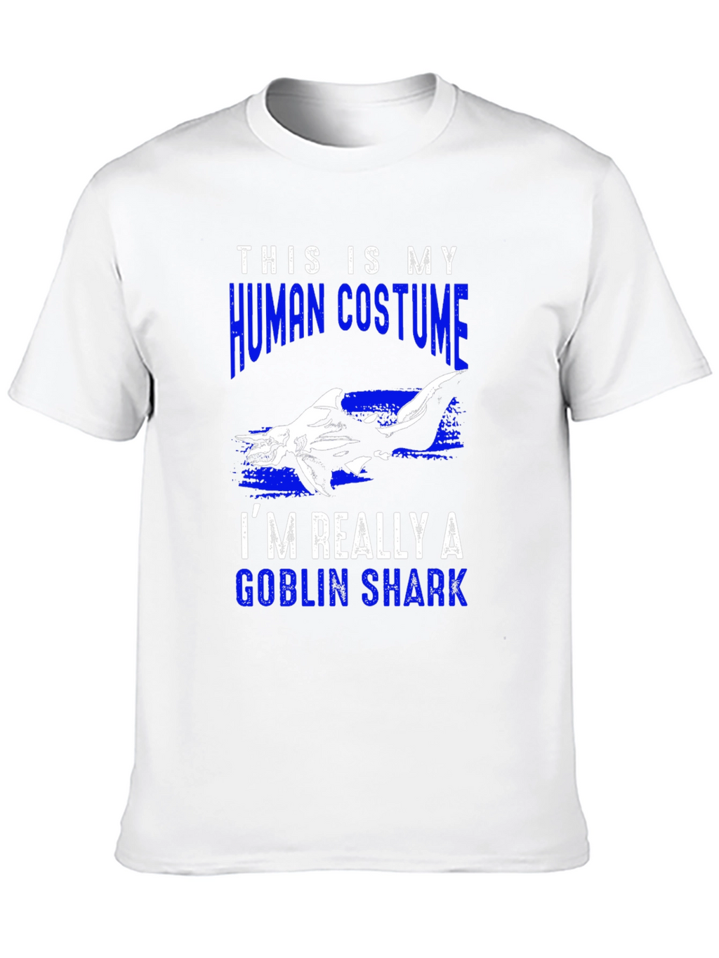 Human Costume Goblin Shark T-Shirt Funny Halloween