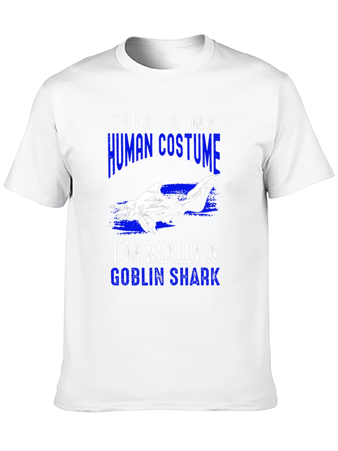 Human Costume Goblin Shark T-Shirt Funny Halloween