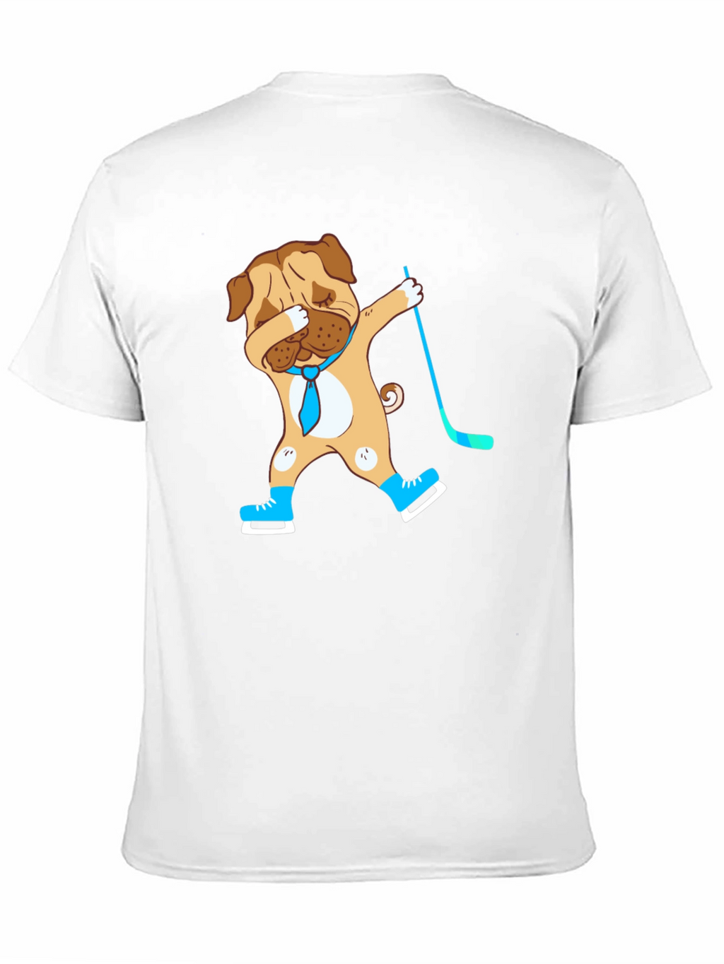Dabbing Dog Hockey Player Graphic T-Shirt