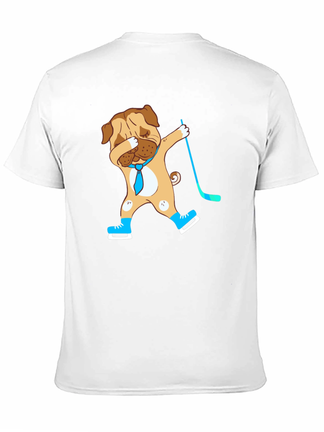 Dabbing Dog Hockey Player Graphic T-Shirt