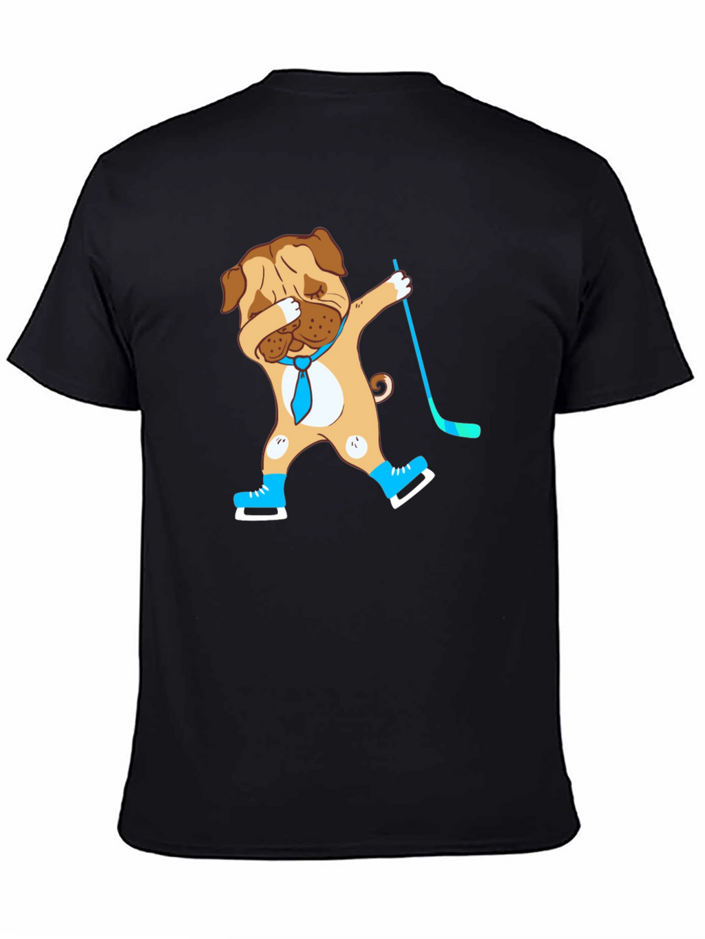 Dabbing Dog Hockey Player Graphic T-Shirt