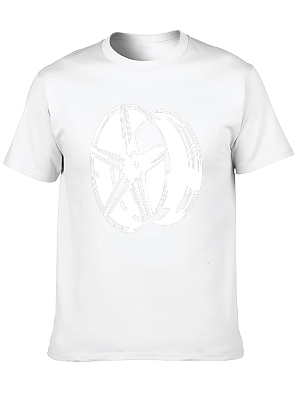 Black Wheel Design T-Shirt