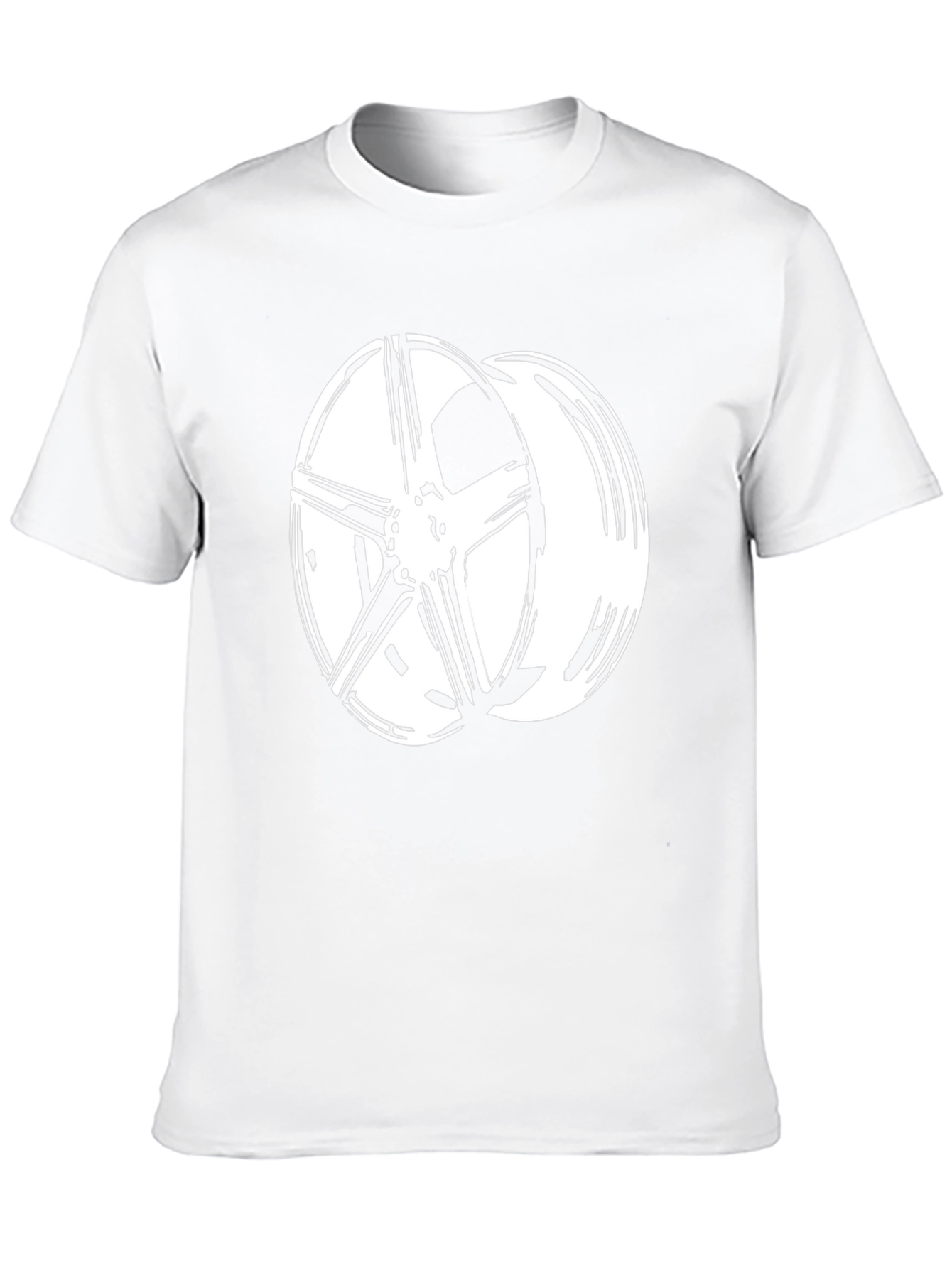 Black Wheel Design T-Shirt