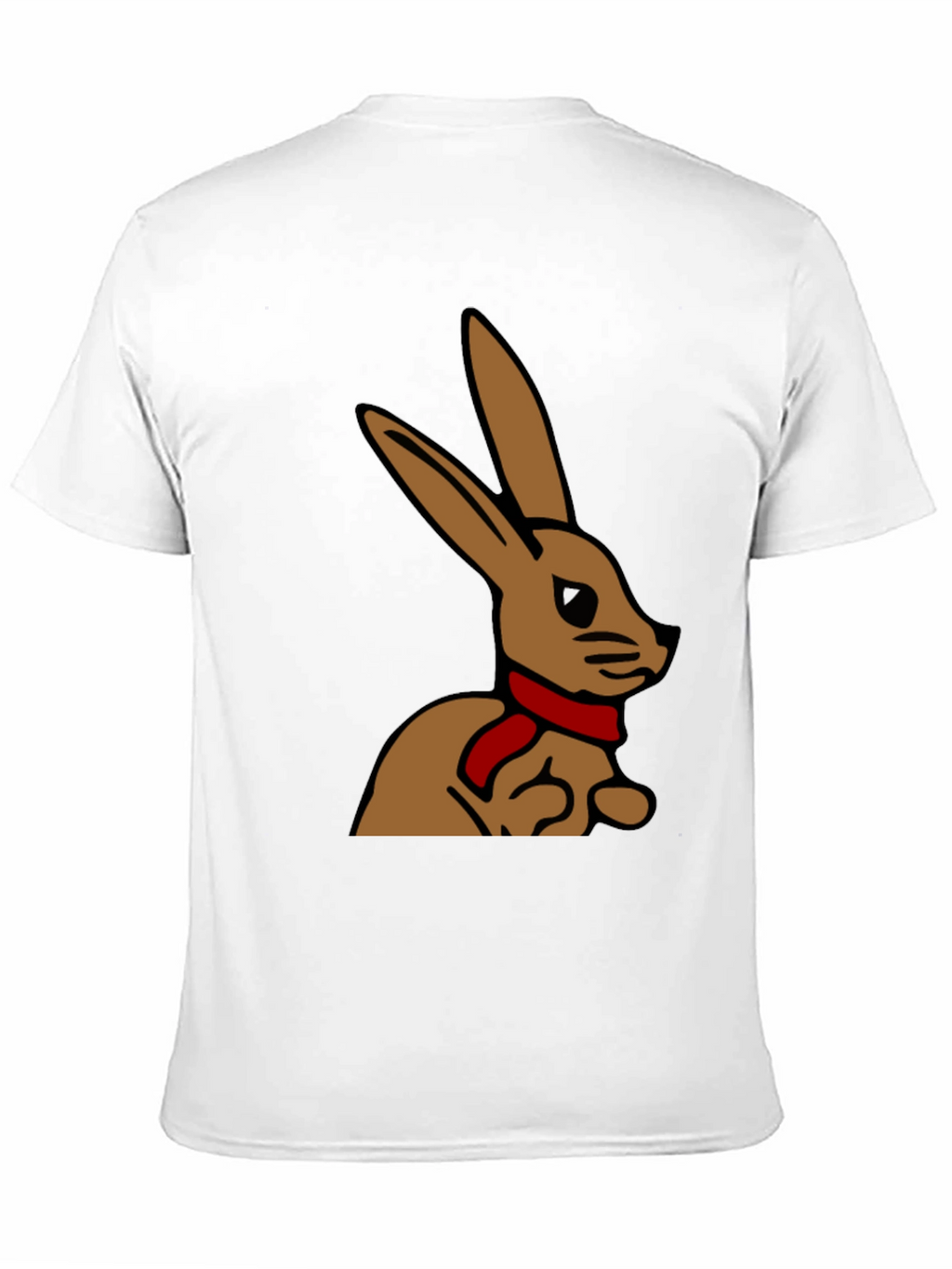 Rabbit T-Shirt - Cartoon Bunny with Scarf