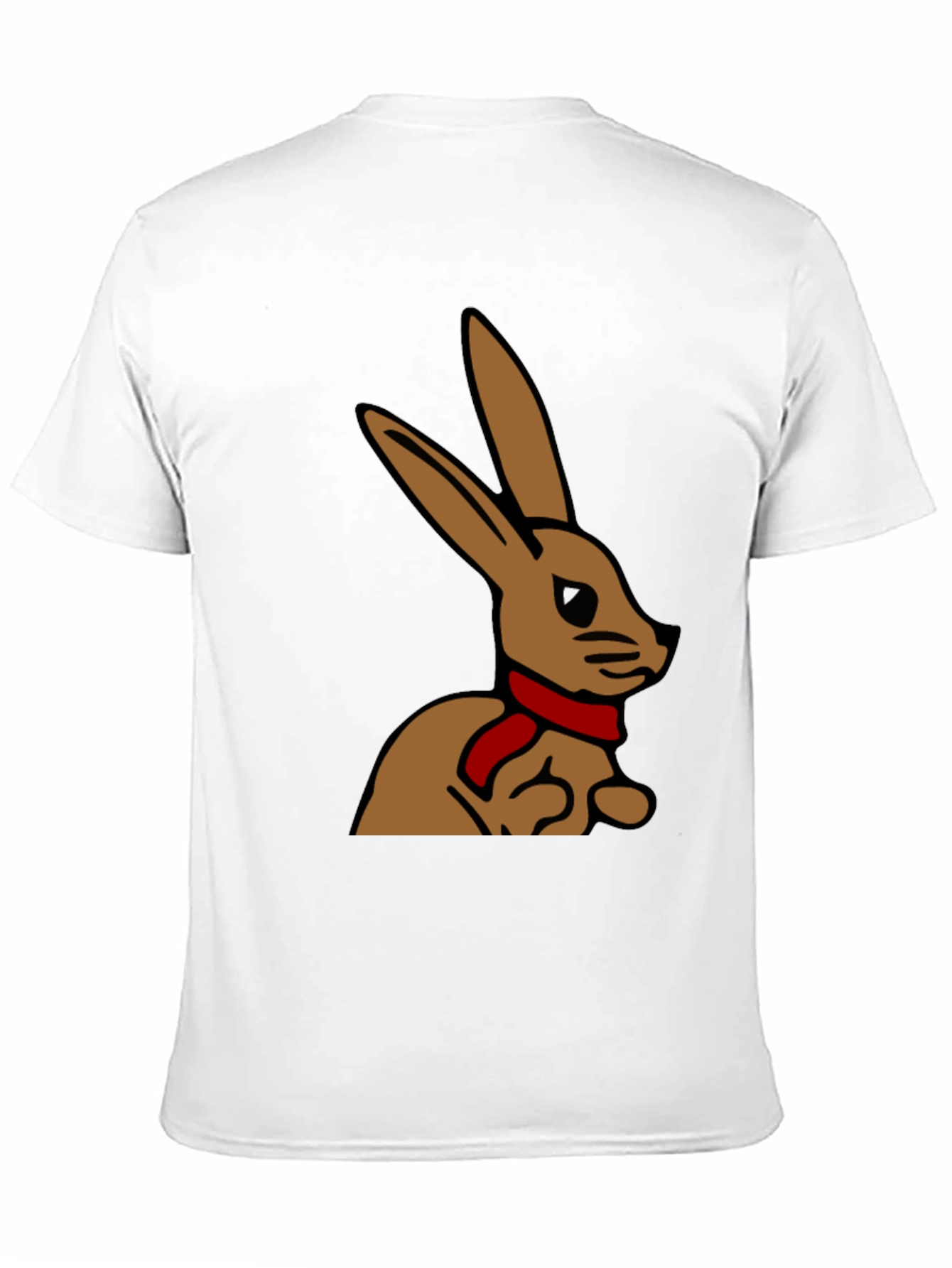 Rabbit T-Shirt - Cartoon Bunny with Scarf