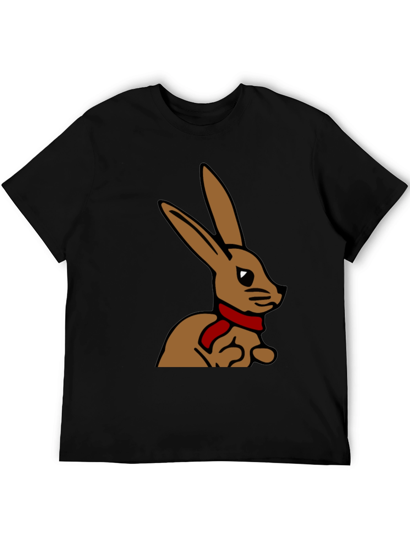 Rabbit T-Shirt - Cartoon Bunny with Scarf