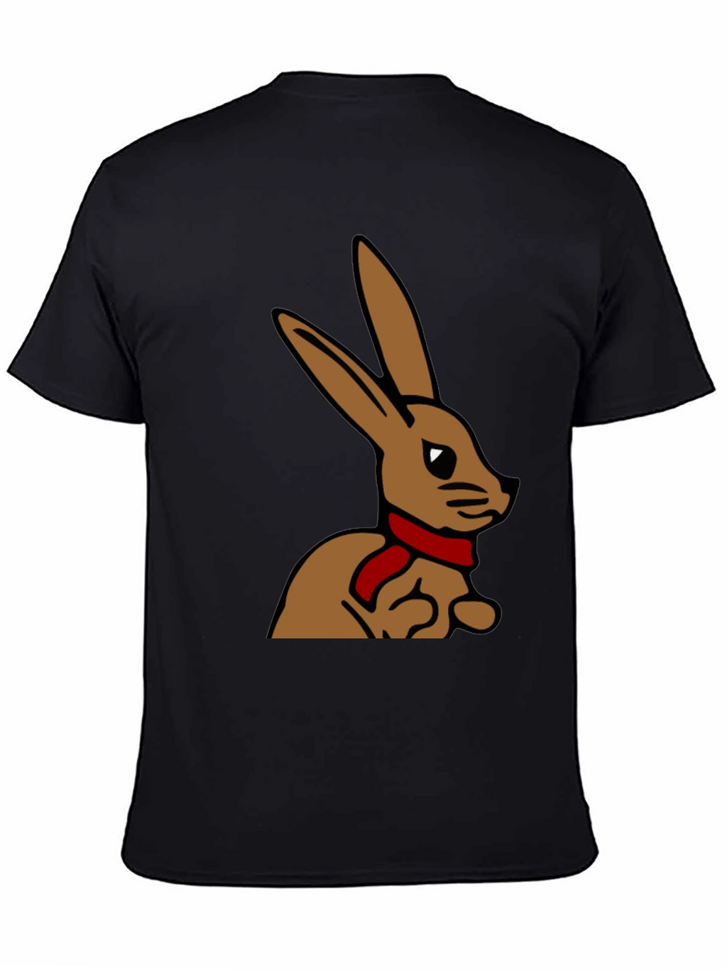 Rabbit T-Shirt - Cartoon Bunny with Scarf