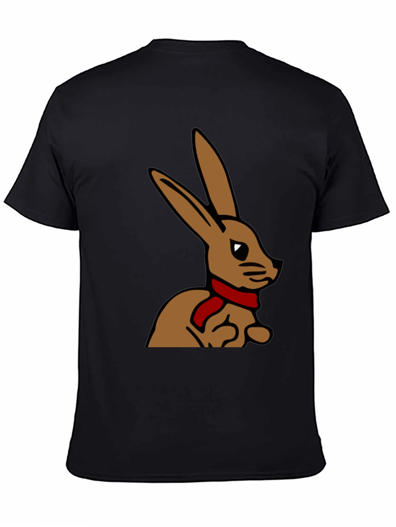 Rabbit T-Shirt - Cartoon Bunny with Scarf