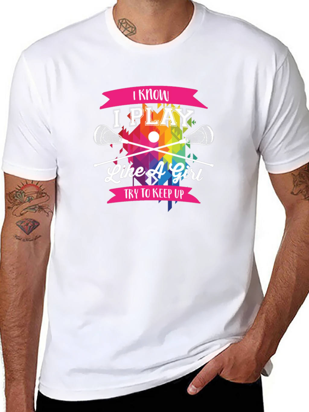 I Know I Play Like A Girl Lacrosse T-Shirt