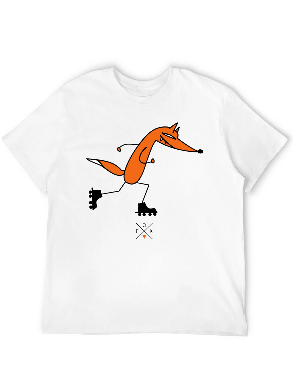 Funny Fox Roller Skating Graphic Tee