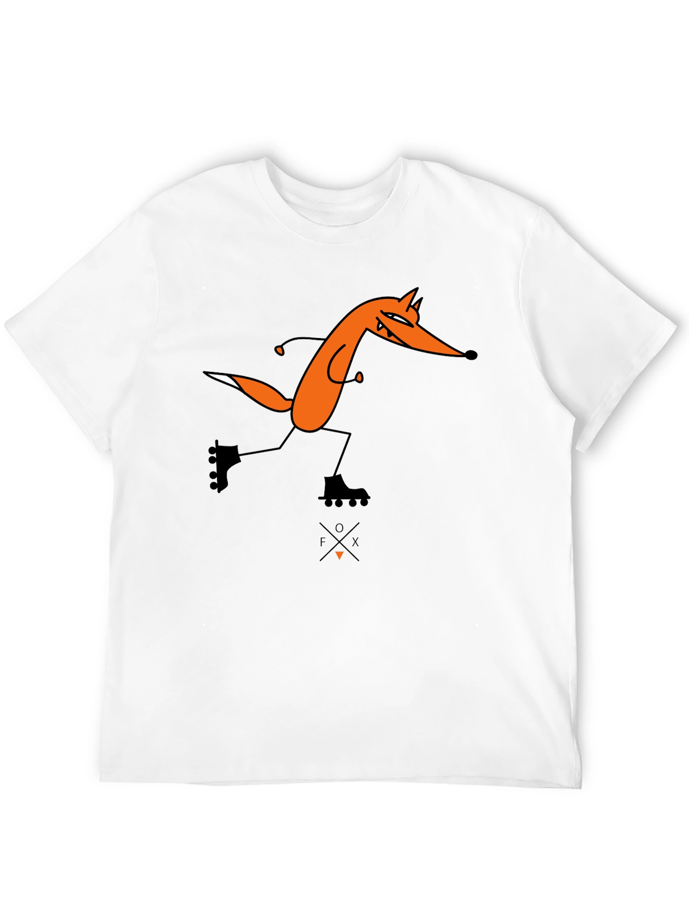 Funny Fox Roller Skating Graphic Tee