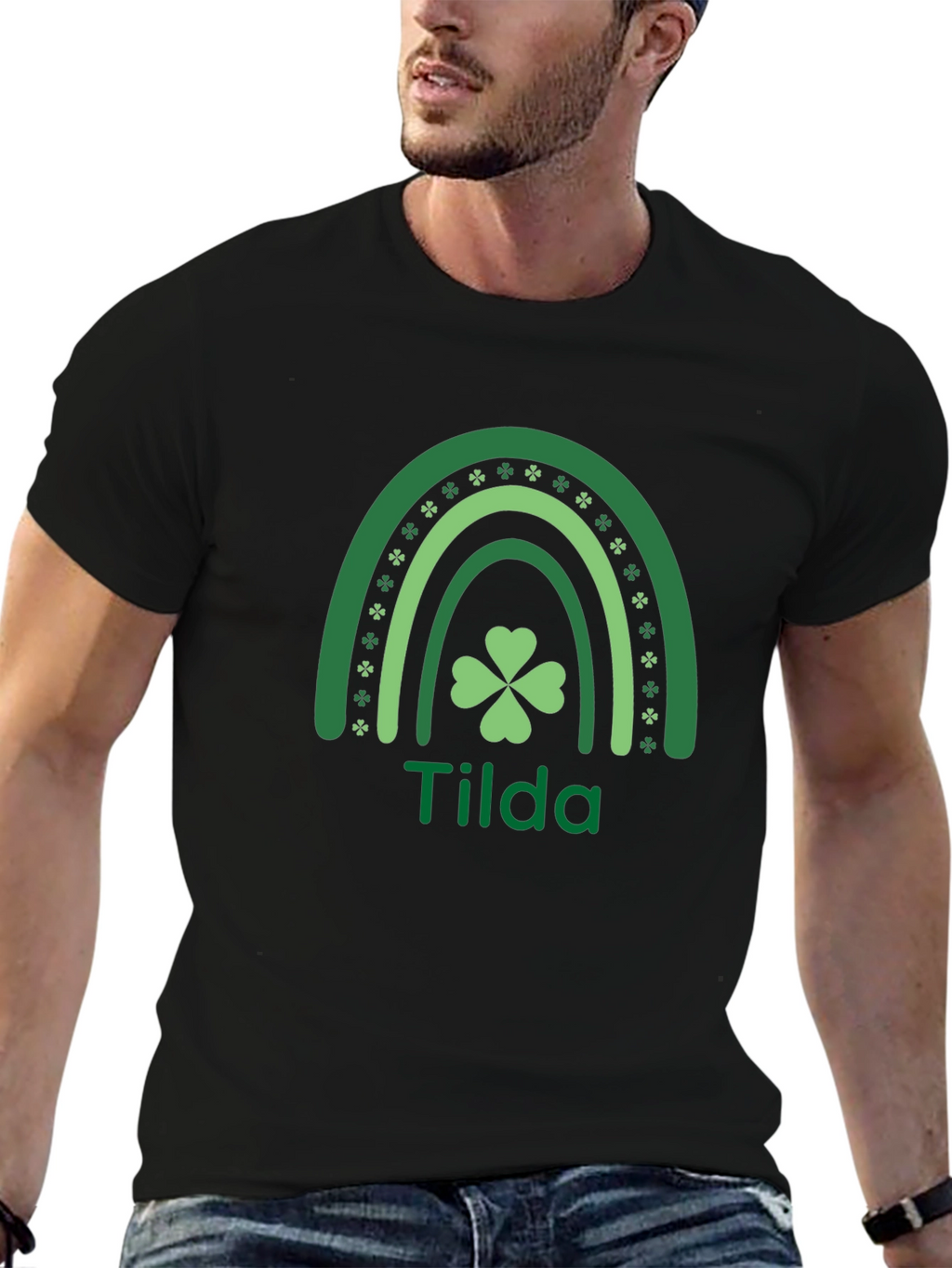 Tilda St. Patricks Day Clover Rainbow T-Shirt