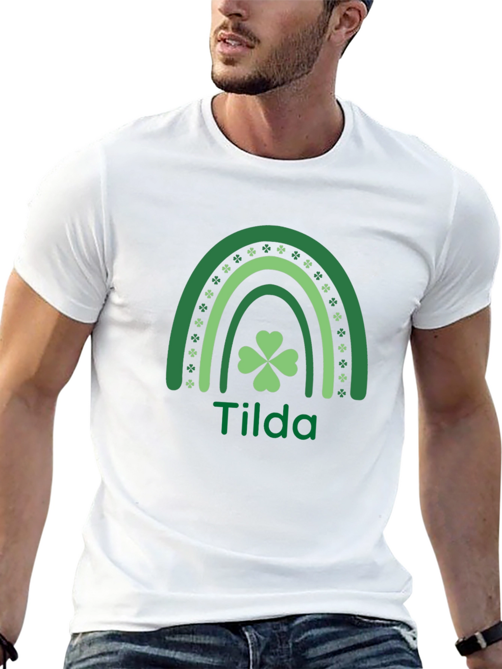 Tilda St. Patricks Day Clover Rainbow T-Shirt
