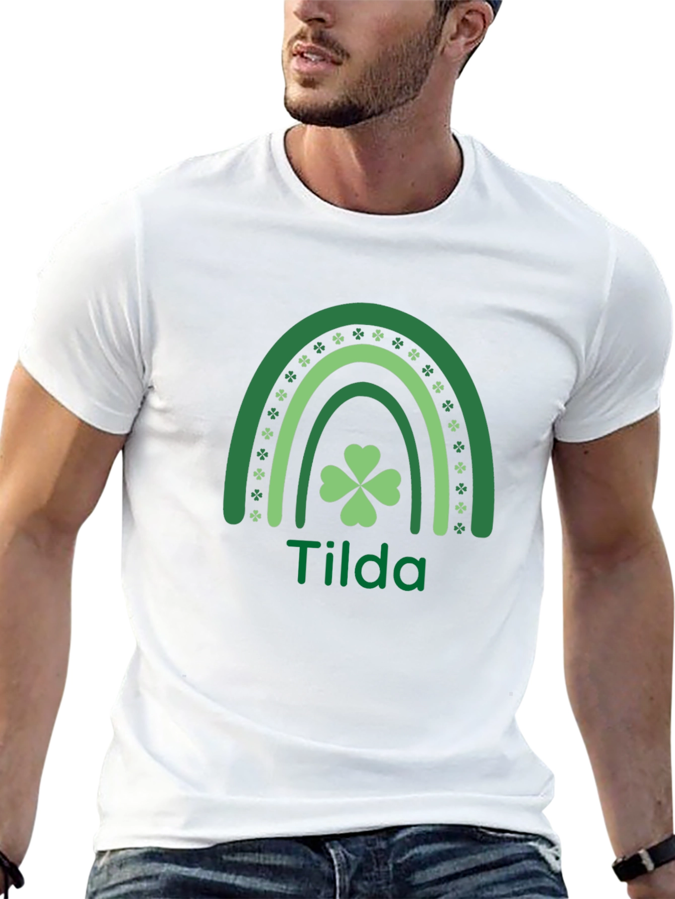 Tilda St. Patricks Day Clover Rainbow T-Shirt