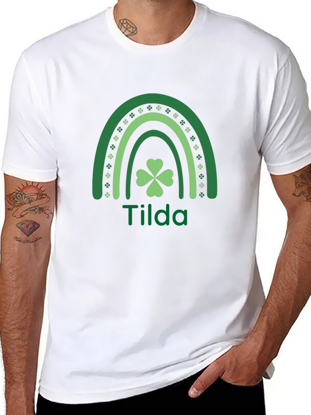 Tilda St. Patricks Day Clover Rainbow T-Shirt