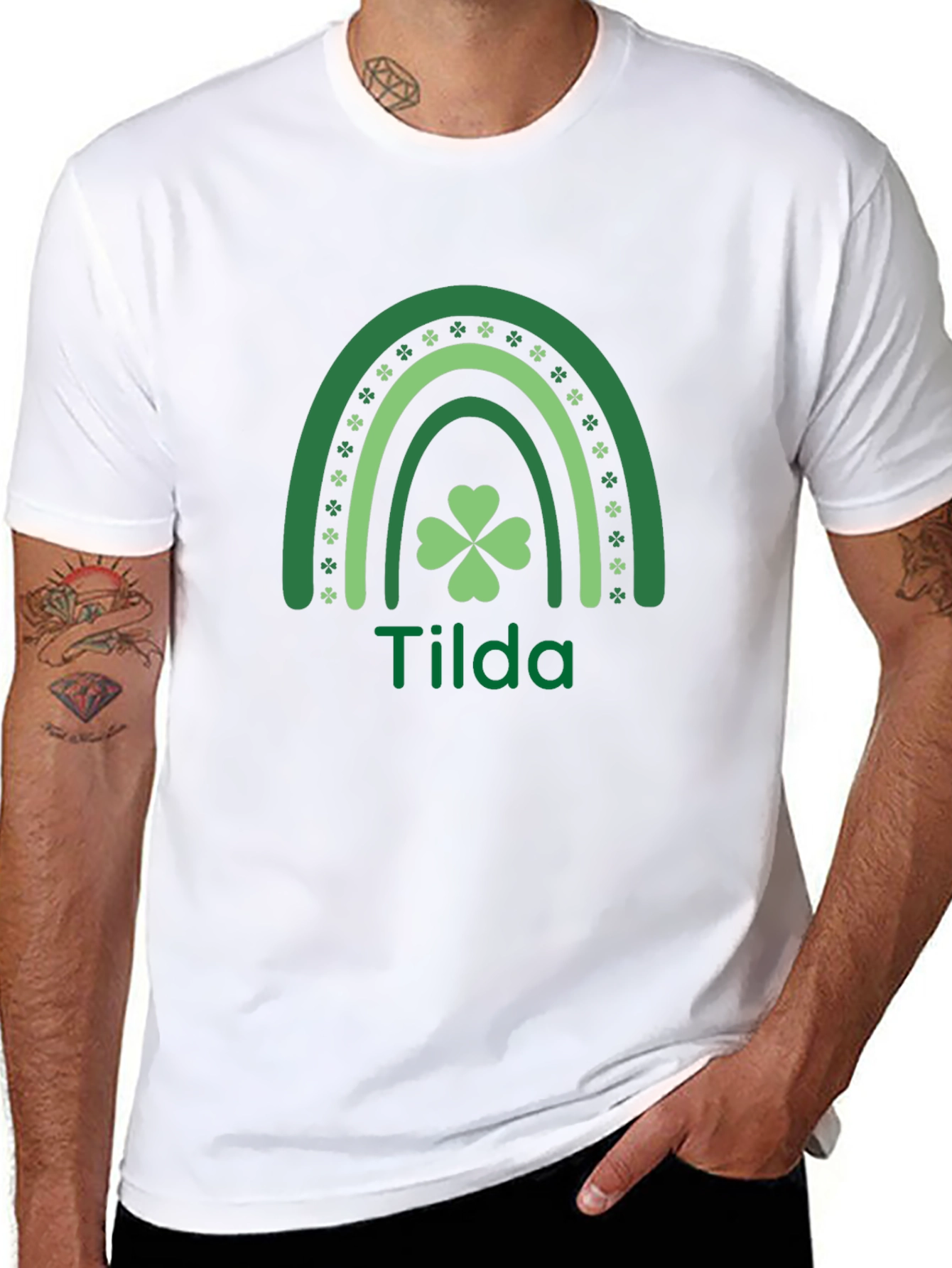 Tilda St. Patricks Day Clover Rainbow T-Shirt